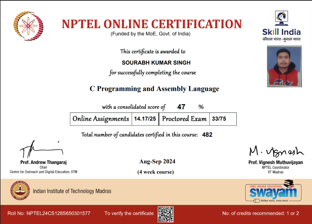 NPTEL C Programming